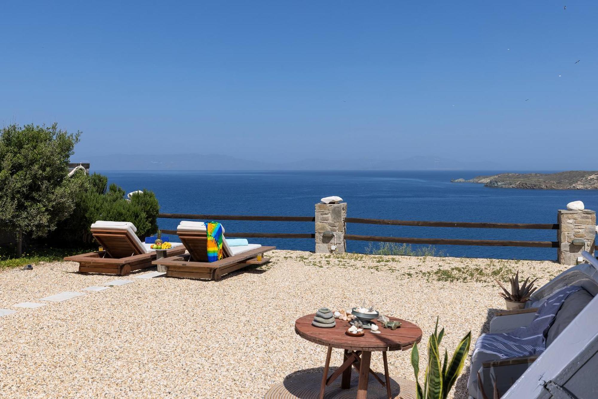 Aegean View - Seaside Apartment In Syros Азолимнос Экстерьер фото